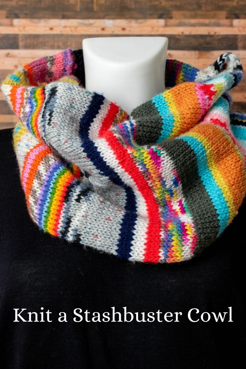 Stashbuster Cowl Knitting Pattern – The Knitting Times, image size:800x1200