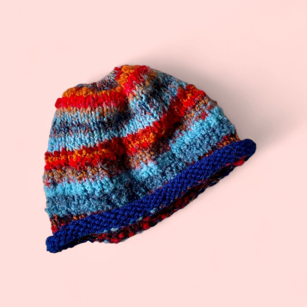 the hat laid out flat